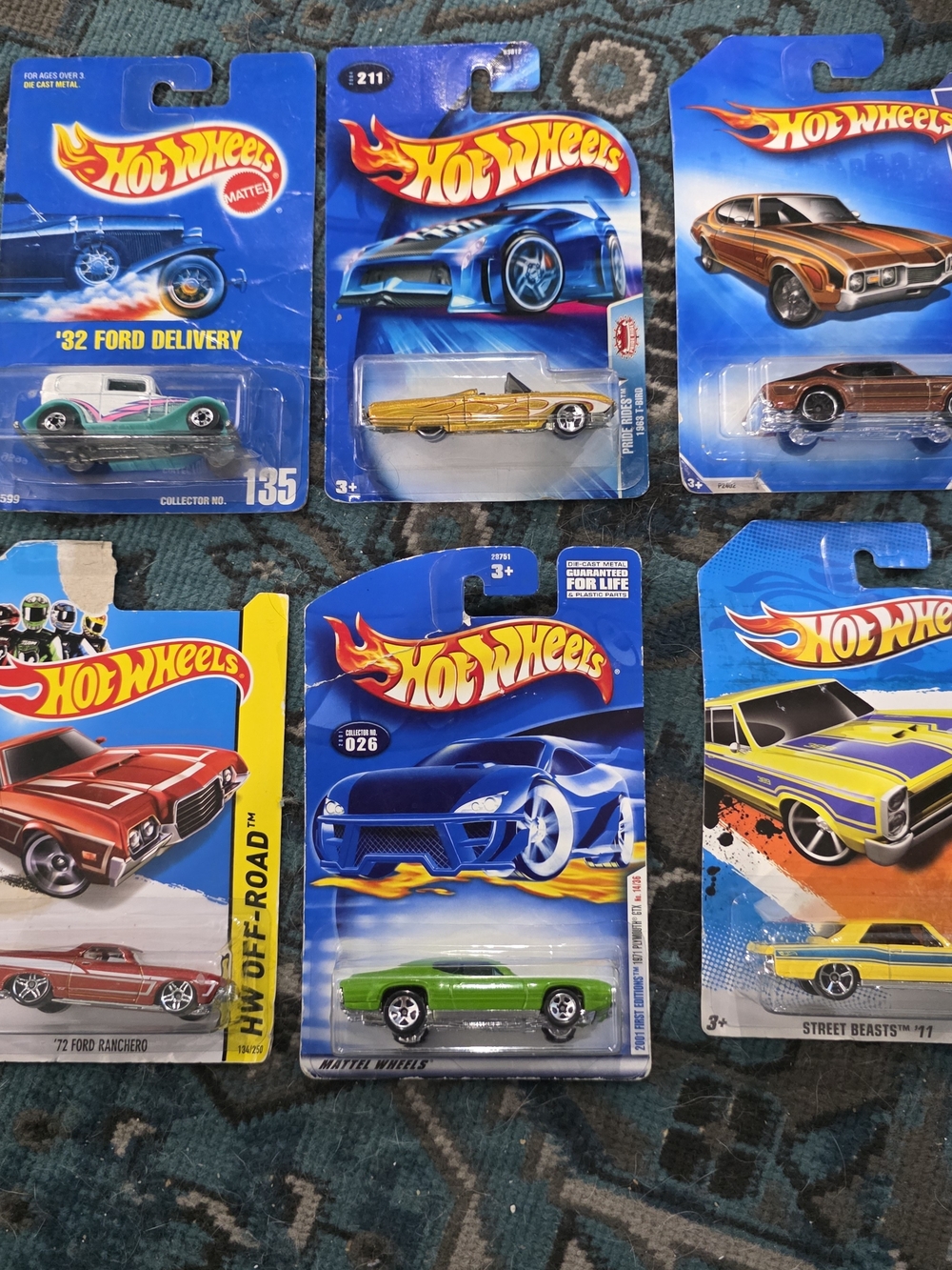 Lot Of Six Hot Wheels Classic Cars